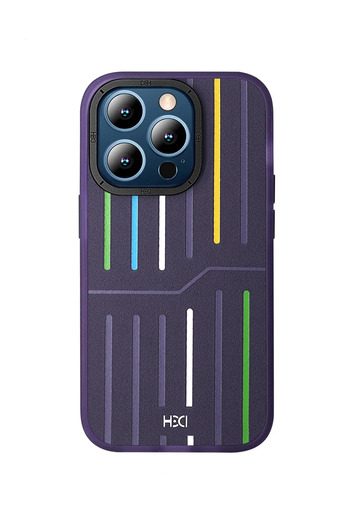 Fuchsia iPhone 15 Pro Case Hbc-221 Roman Cover - Deep Purple
