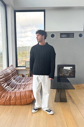 Flaw Wear Reverse Stitch Knitwear Sweater