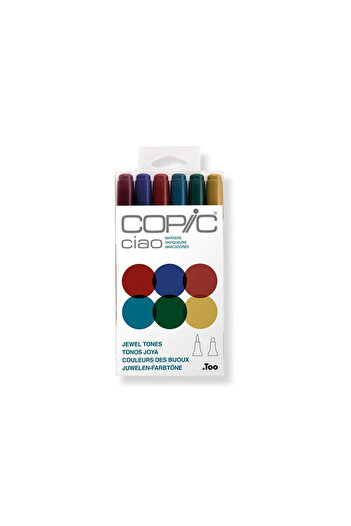 Copic Ciao Set of 6 Markers Jewel Tones