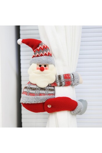 Flippy Curtain clip with Santa Claus, hook fastening, textile/polyester, 53x23 cm, multicolor