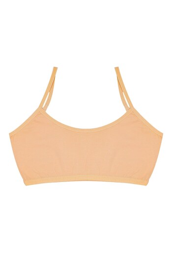 Öts Girl's Bustier 3-Piece Without Pads with String Straps (96% Cotton - 4% Elastane)