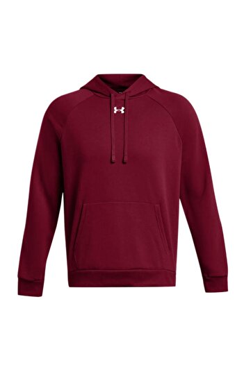 Under Armour Men's Red Rival Fleece Hoodie Small - Athletic Comfort & Style