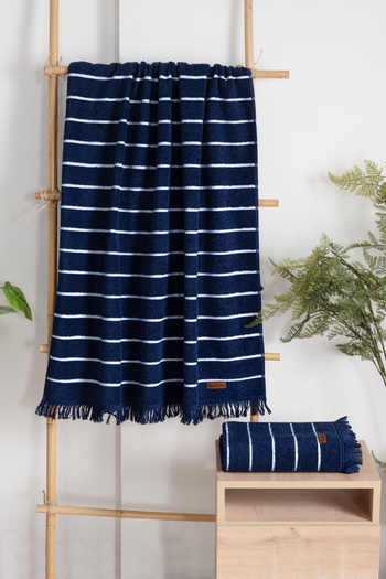 Pierre Cardin Bath Towel Elegance Navy Blue