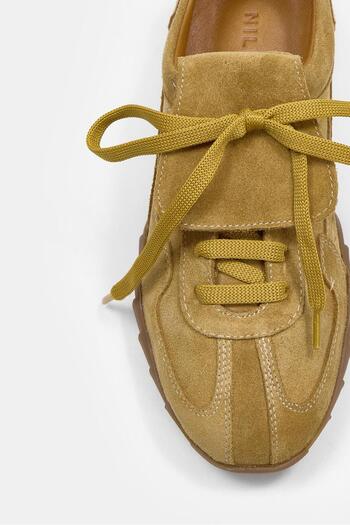 NILUFARR Welissa Camel Süet Hakiki Deri Kadın Sneaker