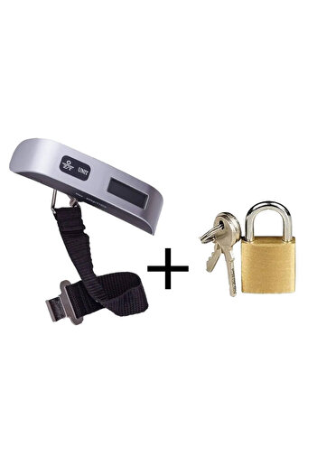 Kovar Multi-functional Digital Luggage Scale Weight Measuring Scale with Capacity 50kg - Black & Silver