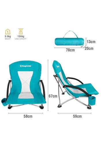 Other KING CAMP Deluxe Folding Camping Chair Turquoise