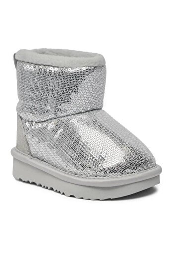 UGG Classic Mini Mirror Ball Children's Boots – Silver