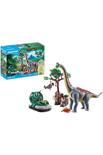 Playmobil Dinos - Brachiosaurus and Hovercraft