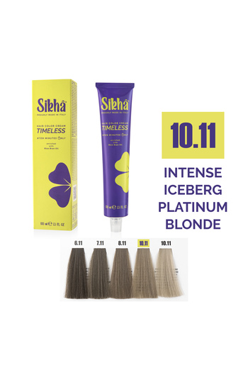 SIKHA Professional Permanent Hair Dye Timeless Blond Platinum Iceberg Intense 10.11, 100 ml
