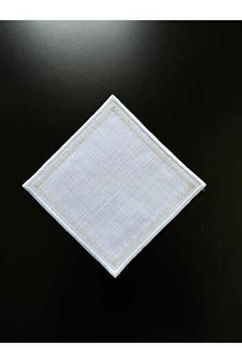 ELFİDA Luxury Embroidered Cocktail Coffee Serving Tray Napkin Mini Placemat Glitter - Baroque Design 2 (1 Piece)