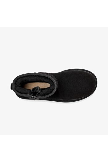 UGG Mini Zippered Logo Kids Boots – Black