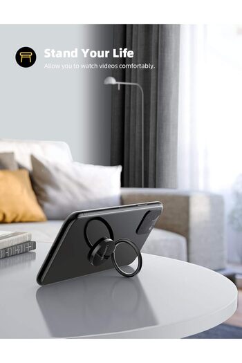 Lamicall Finger Ring Stand, Cell Phone Holder - Universal Phone Ring Cradle Kickstand Compatible wit