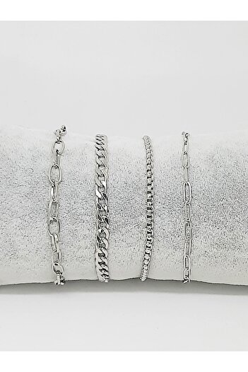 Kusakli 4-Piece Chain Bracelet Set
