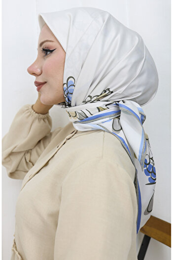sefamerve Digital Rayon Scarf 70308-05 Indigo Mink