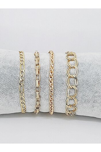 Kusakli 4-Piece Chain Bracelet Set