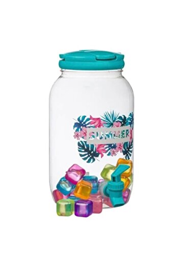 Wonderland Drink dispenser with 24 ice cubes, tap, multicolor, 3.8 liters, 13 x 26.5 cm