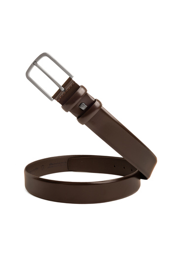 Pierre Cardin Brown Patent Leather Men's Belt (Width 3.5 cm) Pc100Akv1