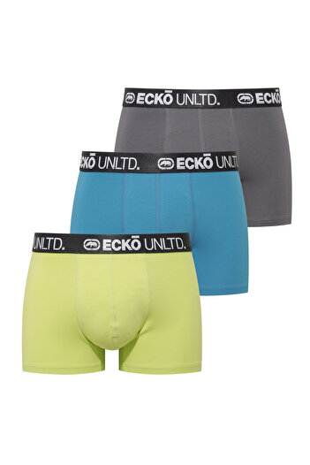 ECKO Neon Yellow - Anthracite - Blue 3-Piece Boxer