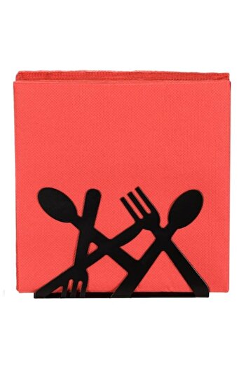 ANTBRO Metal napkin holder Antbro®, cutlery model, 13.5x4x9cm, black