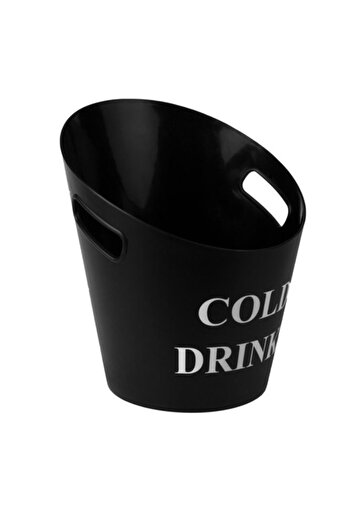 OEM Plastic Ice Bucket, Gelexis, Black, Cold Drinks Message, 28 x 30 x 33.5 cm