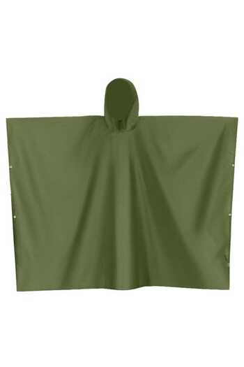 Selgot Raincoat, PVC, Waterproof, Universal, Snap Closure, Foldable, Green, 127 x 100 cm
