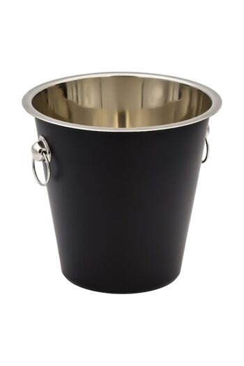 OEM Metal Ice Bucket, Gelexis, Black, 22.5 x 21 cm