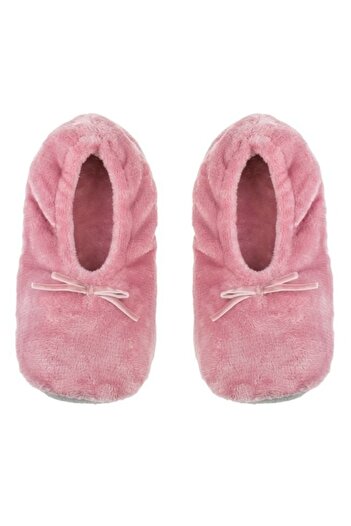 ANTBRO - Women's House Slippers, Ballerina Style, Faux Fur with Non-Slip Sole, Pink, Size 39-41
