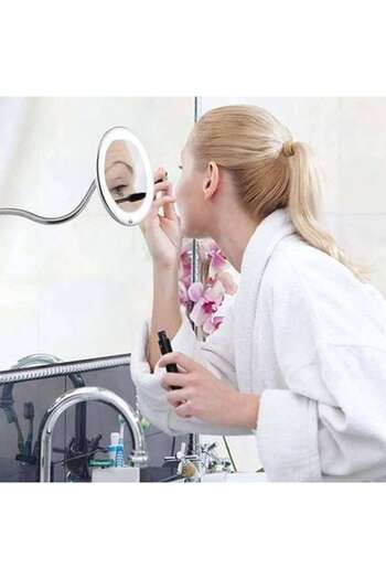 ANTBRO ® Makeup Mirror with Magnification (x10) and 21 LED Lights, 20cm