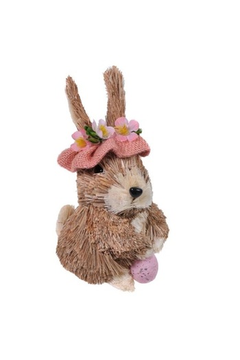 Jumbo Decorative figurine Bunny with Easter eggs, 17 cm