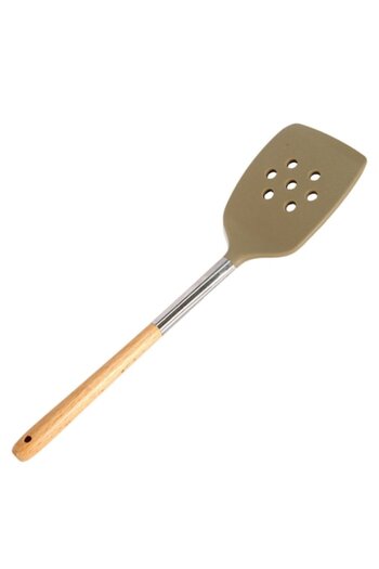 zola Spatulă din silicon, Zola®, mâner din lemn, 31 cm, gri