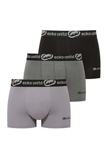 ECKO Black - Gray - Anthracite Melange 3-Piece Boxer