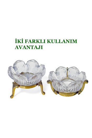 EVSTYLE 6 Piece Glass Delight Dishes - with Metal Legs
