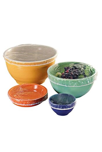 ANTBRO Set 10 Antbro® Lids for Bowls, Plastic, Transparent, 22 cm and 28 cm
