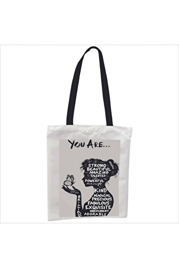 OEM Canvas Tote Bag with Inspirational Message – 'You Are...'