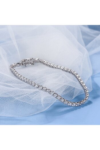 UNA VIDA - Bratara Tenis, Argint 926, Pietre Zirconia, 18 cm