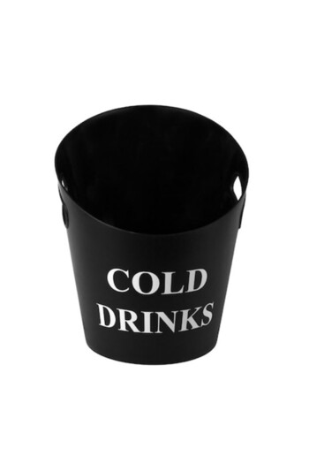 OEM Black Plastic Ice Bucket with Handles, 10 L 28x30x33.5 cm