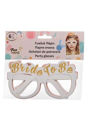 PST Carton Glasses 'Bride to be' 6pcs