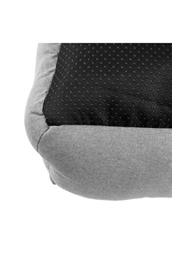 ANTBRO Dog Bed with Soft White Fur-Like Interior and Gray Exterior, 64x64x20 cm