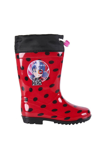 Cerda Girls' Red Ladybug Rain Boots - Size 30, Premium Rubber Casual Footwear