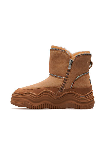 Guja Жіночі щоденні черевики з нубуку та хутром 25k 25k438 Z Camel Nubuk