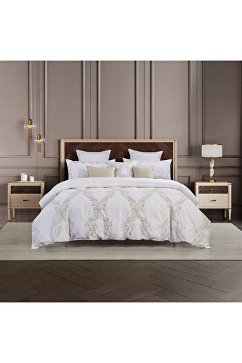 Orange Bed & Bath Barock Gold | 11-Piece 100% Cotton Double Duvet Set