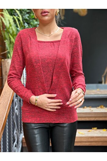 Wear Up Women's long sleeve double breasted collar sleeve and hem cuff detail soft blouse