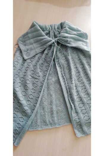 Papatyam Hand Knitted Silver Thread Vest/Knitted Vest/Dowry Vest/Handcrafted Bridal Vest/Made from Alize Yarn/Size 44-46