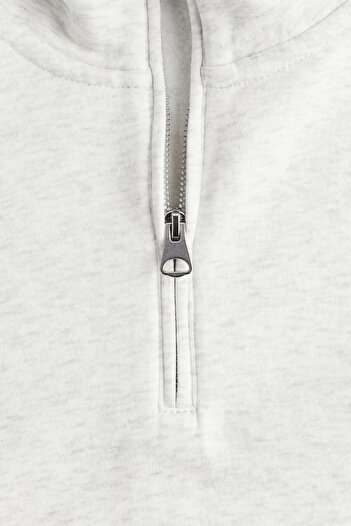 H&M Yarım Fermuarlı Sweatshirt