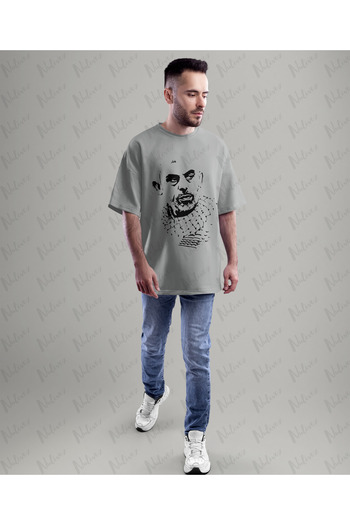Nulivez Palestine Yahya Sinvar Design Printed High Quality Compact Unisex Oversize T-Shirt