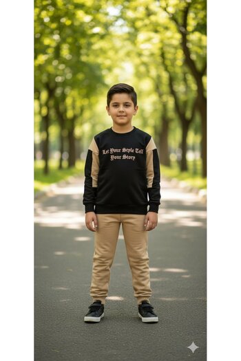 Yalçınoğlu Kids New Season Boys' Suit I Two-Piece Suit I Casual Chic Waterway Suit I Ages 4-12 I Cotton Fabric