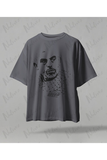 Nulivez Palestine Yahya Sinvar Design Printed High Quality Compact Unisex Oversize T-Shirt
