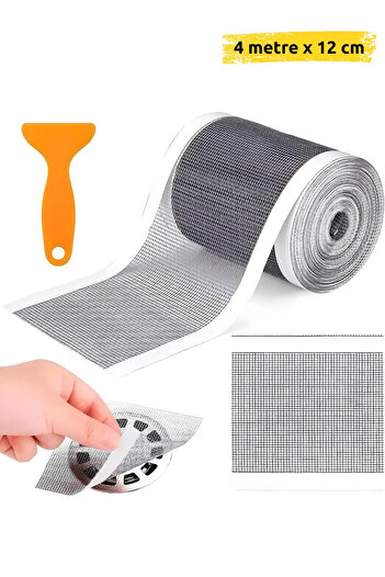 Mizizum 4 Meter Multi-Purpose Drain Strainer Tape and Fly Screen Patch Repair Kit – Bathroom Drain Cover