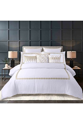 Orange Bed & Bath Zellige | 100% Cotton Double 11-Piece Duvet Set
