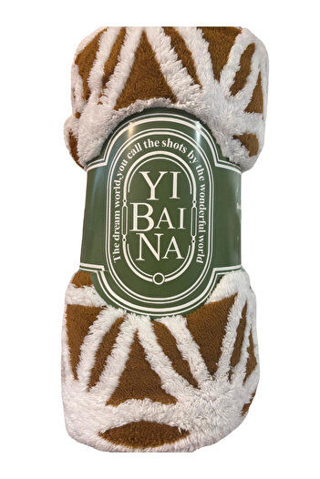 OEM Fluffy Double Blanket with Fur – Soft, Warm, Geometric Pattern, Ideal for Winter